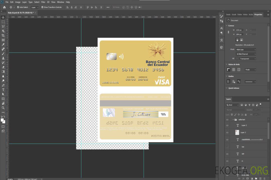 Carte de débit visa Sao Tomé-et-Principe Banco Equateur template Carte de débit visa Sao Tomé-et-Principe Banco Equateur template